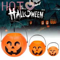 Hot? Pumpkin Candy POT Holder trick-or-treat Halloween PARTY cauldron ถัง VC