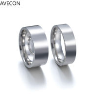 AVECON แฟชั่นยุโรปและอเมริกาสไตล์เรียบง่ายสแตนเลสคู่เครื่องประดับแหวนเรียบ