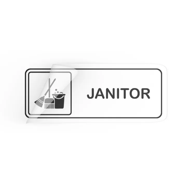 janitor room door sticker sign janitor stiker penanda ruangan