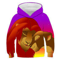 Popular anime simba king lion 3D printed childrens clothing clothes men also girls childrens hoodies