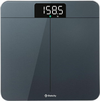 Etekcity Scale for Body Weight, Digital Bathroom Scales for People, Most Accurate to 0.05lb, Bright LED Display &amp; Large Clear Numbers, Upgraded Quality for the Elderly Safe Home Use, 400 lbs Grey-blue