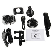 2 "Digital Video Camera DV DC 1.3MP Waterproof HD Sport Car Moto Black