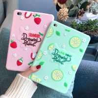 【A PRETTY】สำหรับ IPad ใหม่9.7 2017 2018เคส TPU ซิลิโคนลายผลไม้ปกอ่อนสำหรับ IPad Air 2 Air 1 6th Generation สตรอเบอร์รี่ Coque Funda