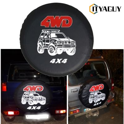 4WD 4X4 PVC หนังอะไหล่ล้อยางกระเป๋า Protector ยางรถ14นิ้วสำหรับ Jeep Hummer 14 "15" 16 "17" นิ้ว