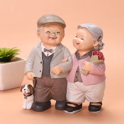 Accompanied By Love Chinese Penjing Resin Handicraft Wine Lover Couple Birthday Gift To The Sitting Room Porch Cake Decoration