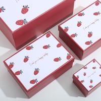 【Ready】? Strawberry birthday gift box packaging box wedding candy box wedding companion gift box high-end gift box empty box