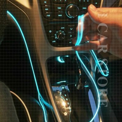1m 2m 3m 5m อุปกรณ์ตกแต่งภายในรถยนต์บรรยากาศโคมไฟ EL Cold Light สาย USB DIY ตกแต่ง Dash คอนโซล Auto LED Ambient Light