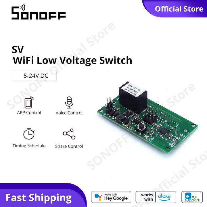 Sonoff Sv Wifi Smart Switch Module Esp8266 Wireless Switch 5 24v Dc Low Voltage Safe Input 4251