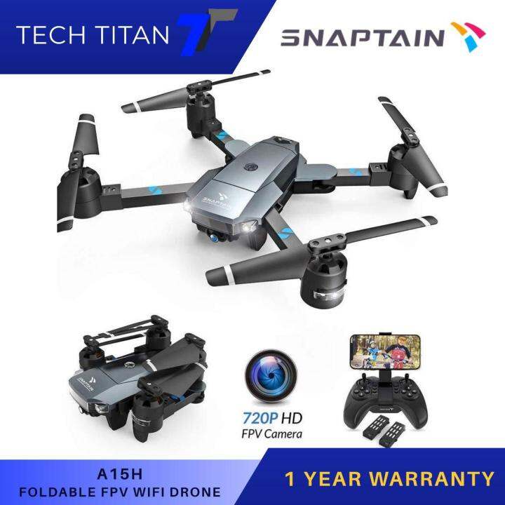 SNAPTAIN A15H Foldable FPV WiFi Drone w/Voice Control/120°WideAngle