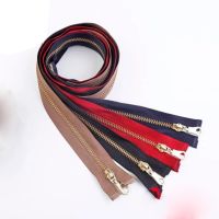 ✑♟❅ 5 Brass Open End Zipper Bag Skirt Jeans Pants Zipper Accessories Metal Spring Head Tail Lock