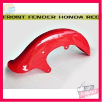 ⭐5.0 | 99+ชิ้น HONDA CM90 CM91 CD90 C200 C201 CA200 "RED" PLASTIC FRONT FENDER // ังโคลนหน้า พลาสติก สีแดง รองรัการคืนสินค้า ชิ้นส่วนสำหรับติดตั้งบนมอเตอร์ไซค์