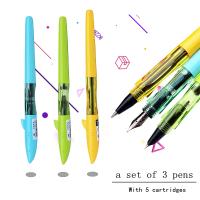 ปากกาหมึกสุดน่ารักสำหรับเด็ก,ปากกาเขียนหมึกพร้อมปากกาพลาสติกสีน้ำเงินปากกาปากกานักเรียน3ชุดสำหรับปากกาปลาฉลาม