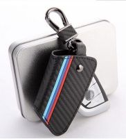 Auto Carbon Fiber Leather Key Cover Case Bag For BMW F30 E90 E88 E86 F10 F15 M3 M1 2 3 5 Series X1 X3 X4 X5 X6 Z4 GT CarStyling