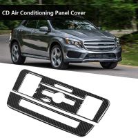 Carbon Fiber CD AC Console Control Panel Carbon Fiber Trim Hard Cover Frame for Mercedes-Benz a B Class CLA GLA Class