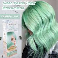 แคร์บิว พาสเทล T06 สีเขียวพาสเทล สีย้อมผม ครีมย้อมผม สีผม 100ml Carebeau T06 Green Pastel Hair Color Cream