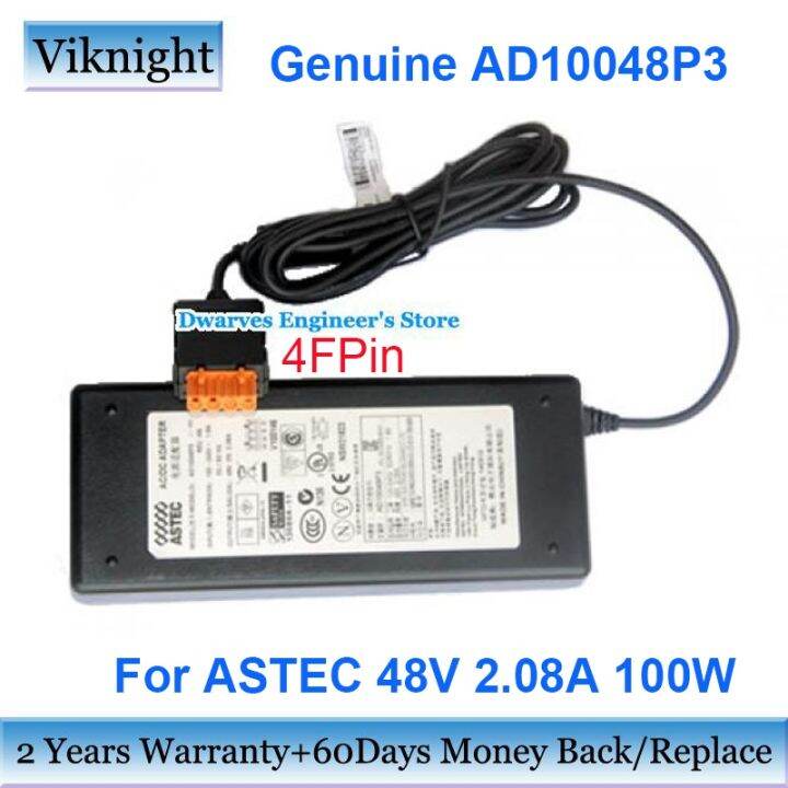 ad10048p3ของแท้-charger-laptop-อะแดปเตอร์-ac-astec-48โวลต์2-08a-100วัตต์1704h2004k02l-สำหรับ-cambium-ptp-800แหล่งจ่ายไฟ4พินพิเศษรับประกันสองปี