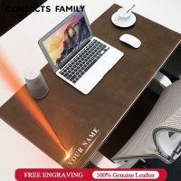 CONTACTS FAMILY Large Mouse Pad Cowhide Leather Desk Mat Computer Mousepad Keyboard Table Cover for PC Gamer Laptop