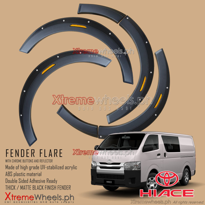 Toyota Hiace Decontent / Cargo 20192024 With Reflector Slim Fender