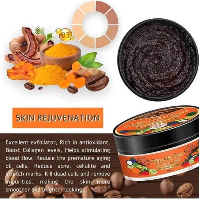 888 TOTAL WHITE Whitening Coffee Body Scrub x 20 Whitening Effect ...