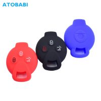 fvdbsdv Silicone Car Key Cases 3 Buttons Keychain Remote Control Fobs Protector Cover Skin Jacket For Mercedes Benz SMART Fortwo Forfour