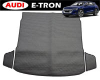 แผ่นท้ายรถ AUDI E-TRON (2020-26) แผ่นปูท้ายรถยนต์ สีดำ กระดุมเม็ดเล็ก เข้ารูป ตรงรุ่นรถ