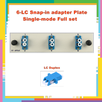 6 LC Snap-in adapter plate Single-mode duplex Full set