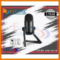 สินค้าขายดี!!! FIFINE K678 USB Microphone ไมโครโฟน USB สำหรับ Steamer รับประกันศูนย์ 1 ปี ที่ชาร์จ แท็บเล็ต ไร้สาย เสียง หูฟัง เคส ลำโพง Wireless Bluetooth โทรศัพท์ USB ปลั๊ก เมาท์ HDMI สายคอมพิวเตอร์