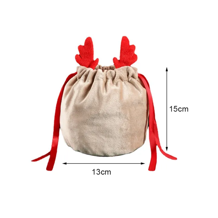 chocolate-bag-storage-bag-draw-string-bags-antlers-bags-gift-bag-christmas-candy-bag-velvet-candy-bag