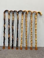 ? Mountain rattan solid wood integrated wild rattan wooden crutches for the elderly non-slip old ladys walking sticks wooden crutches and hiking sticks