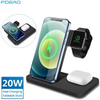 ZZOOI 20W 3 In 1 Wireless Charger Stand For IPhone 14 13 12 11 XR 8 Apple Watch Fast Charging Dock Station for Airpods Pro IWatch 8 7