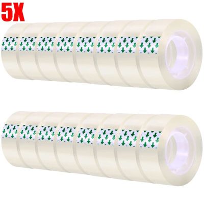 5 Roll Transparent Tape 18mm Non-marking Repair Tape DIY Packaging Tool School Office Home Packaging Clipping Transparent Tape Adhesives Tape