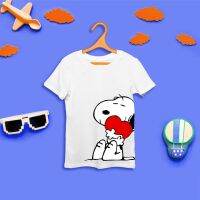 เสื้อยืดพรีเมี่ยมHH เสื้อสำหรับเด็กเล็ก ลาย SNOOPY COTTON 100% เสื้อยืดผ้าฝ้าย