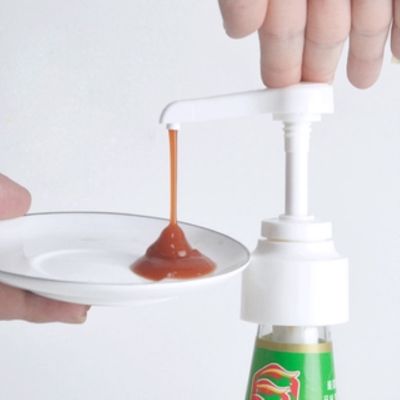 Creative Jam Bottle Pump Oyster Sauce Dispenser Ketchup Vinegar Bottle Head Pressure Push-type Nozzle
