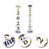 Graduation Season Party Decor 2023 Porch ป้ายเครื่องประดับ Photo Booth กาน้ำชาประตูแขวนตกแต่ง Banner