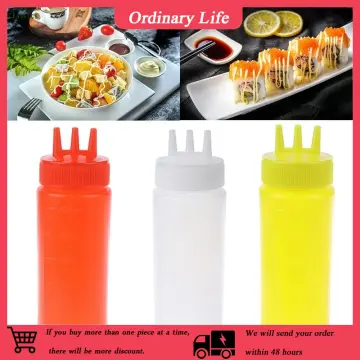 1/3pcs PE Condiment Squeeze Bottles for Ketchup Mustard Mayo Hot