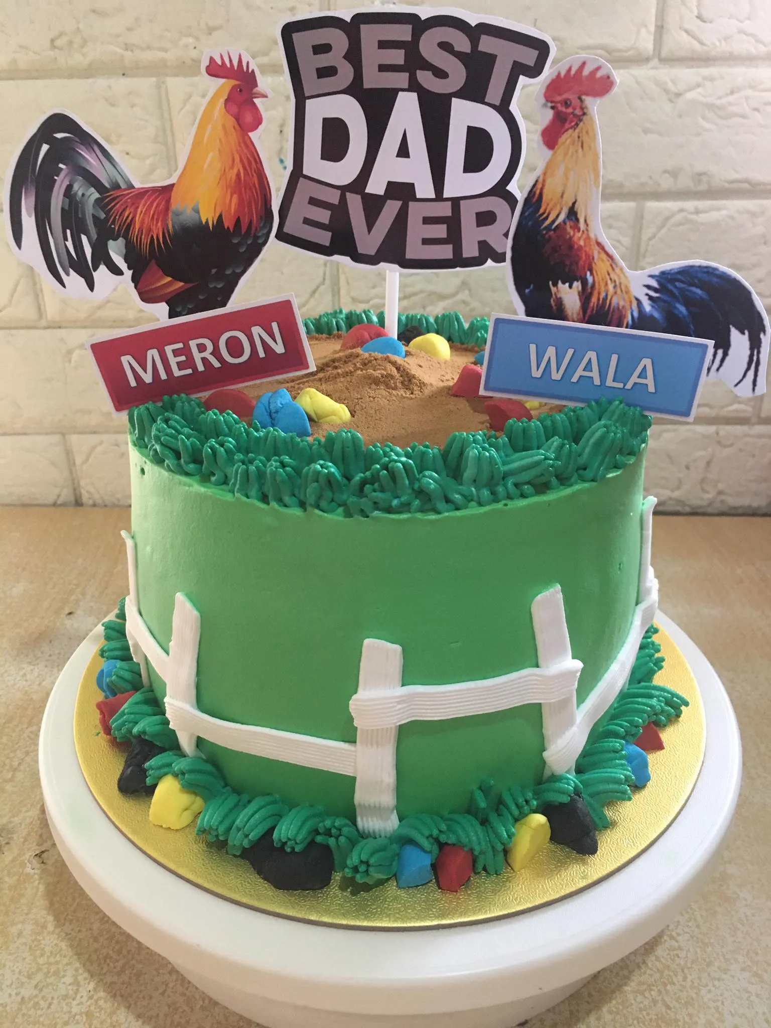 Cockfight Cake Toppers With Personalized Name Ang Age Of Celebrant 9 Pcs Lazada Ph