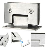 ┋ 90 Degree Door Fittings Frameless Shower Door Clamp Chrome Clip Stainless Steel Glass Bracket Door Clamp Durable Glass Clip