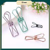 EILEEN 3 Pcs/Set DIY แฟชั่น โลหะ สีทึบ เครื่องเขียนโรงเรียน คลิปหนีบกระดาษ คลิปปลา อุปกรณ์สำนักงาน การออกแบบที่กลวงออก