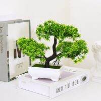 Artificial Plastic Plants Bonsai Small Tree Pot Fake Plant Potted Flower Home Room Table Decoration Garden Arrangement Ornaments