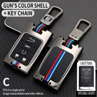 {Lili Car product} 3 4 5ปุ่มฝาครอบกุญแจรถอัลลอยสังกะสีสำหรับ Cadillac SRX XTS ATS ATS ESCALADE Accessories Smart Remote Protects Keychain