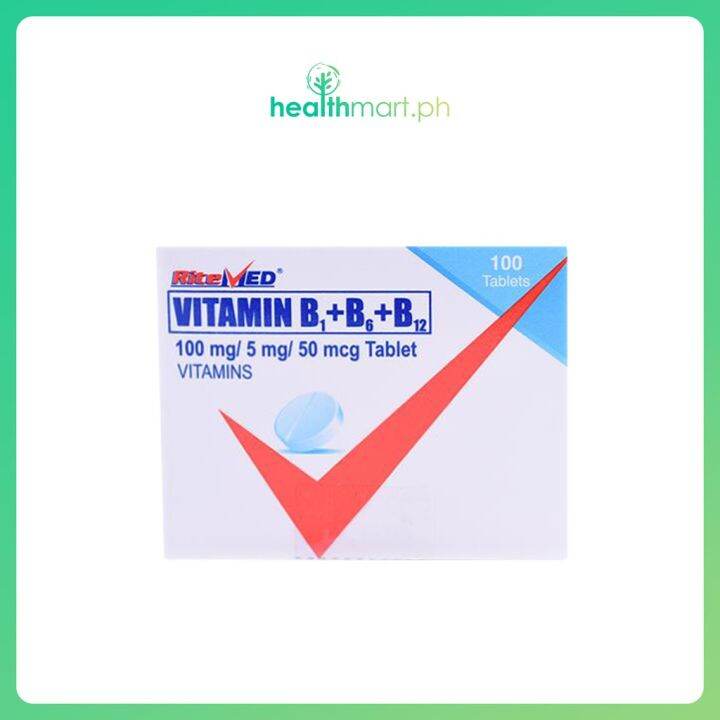 Ritemed Vitamin B1+B6+B12 (100 tablets) Blood Supplement for adults