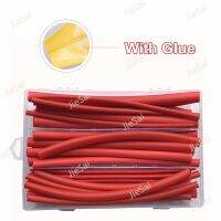 30Pcs 18cm Heat Shrinkable Tubing 3/1 3:1 Red Dual Wall Tube With Glue 6 Size Insulation Wrap Sleeving Car Cable Electrical Circuitry Parts