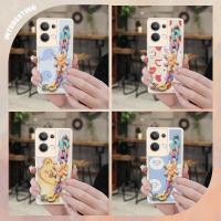 for girl Back Cover Phone Case For OPPO Reno9 Pro+ 5G/Reno9 Pro Plus Little Bear Color Chain high-grade Nordic wind