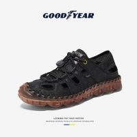 Goodyear hole shoes mens summer outer wear driving sandals and slippers mens casual sports non-slip soft-soled beach shoes men shoes