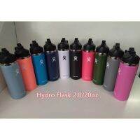 [19สี] HydroFlasks 20ozออนซ์แก้วที่มีหมวกฟางกีฬากลางแจ้งขวดน้ำ2.0ขวดปากกว้างสแตนเลสสูญญากาศฉนวนร้อน