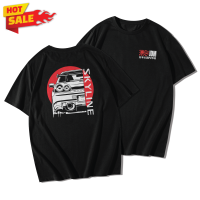 T-shirt short sleeve round neck Cotton 100% screen R34 stripe JDM NISSAN GTR SKYLINE