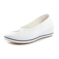 COD DSFGREYTRUYTU 【Only Today】 Canvas Flat Light Woman Shoes Slip on White Black Soft Brown Nurse Shoes for Women