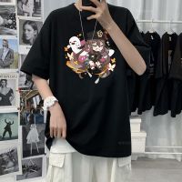 มีสินค้า Kawaii Tartaglia Genshin Impact T เสื้อ Harajuku Unisex แขนสั้นเกม Morax/Xiao/Hu เต่าแฟชั่น Hip Hop ขนาดใหญ่ Tshirt Top