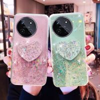 เคสสมาร์ทโฟนสำหรับ Realme11 RealmeC51 NFC Realme 11 NFC C51 4G 2023เคสมือถือใหม่พร้อมขาตั้งความรักฝาหลังดาวกากเพชรส่องแสงเป็นประกายวิบวับ