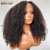 QT Afro Kinky Curly Lace Front Wigs 13x4 HD Transparent Human Hair Lace Wig Brazilian Curly 4x4 Lace Closure Wig For Black Women [ Hot sell ] tool center